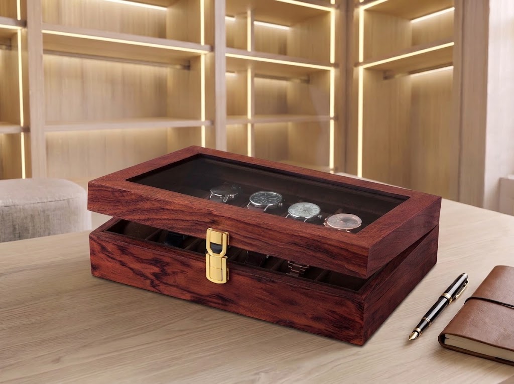 Boîte à Montres en Bois 12 Emplacements