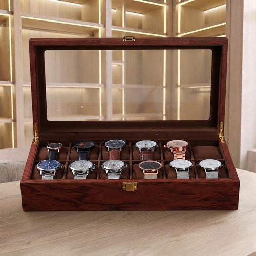 Boîte à Montres en Bois 12 Emplacements